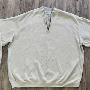 Tommy Bahama Men's Zip-Up Sweater in Cream